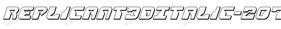 Replicant3DItalic-2O77d字体转换