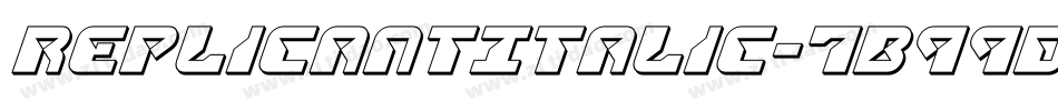 ReplicantItalic-7B99D字体转换