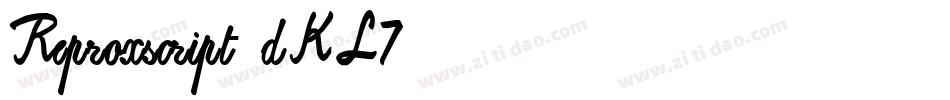 Reproxscript-dKL7字体转换