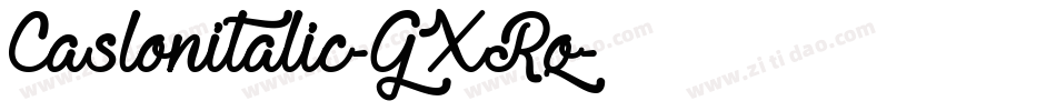 Caslonitalic-GXRq字体转换