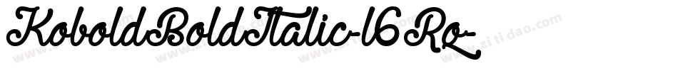 KoboldBoldItalic-l6Rq字体转换