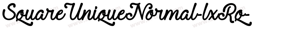 SquareUniqueNormal-lxRq字体转换