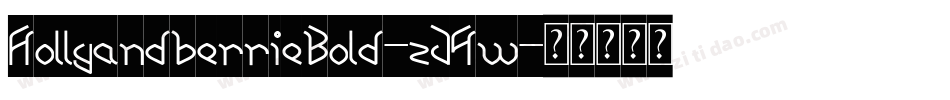 HollyandberrieBold-zJ4w字体转换
