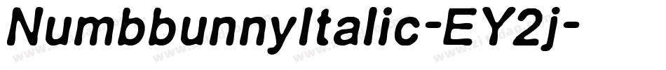 NumbbunnyItalic-EY2j字体转换