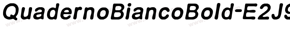 QuadernoBiancoBold-E2J9字体转换