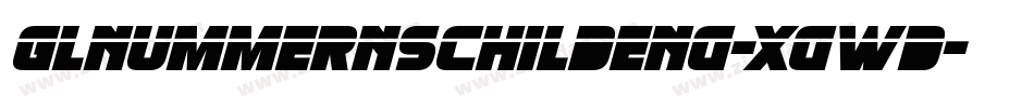 GlNummernschildEng-XgWd字体转换