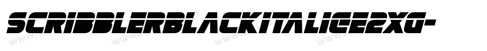 ScribblerBlackItalic-E2Xg字体转换