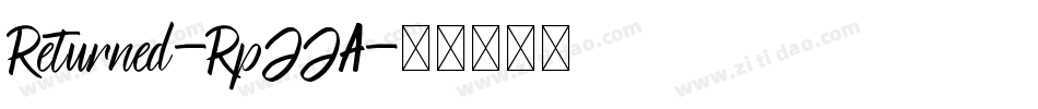 Returned-RpJJA字体转换