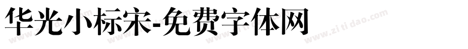 华光小标宋字体转换