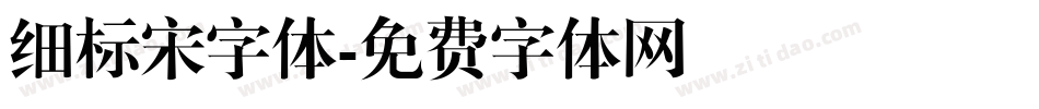 细标宋字体字体转换