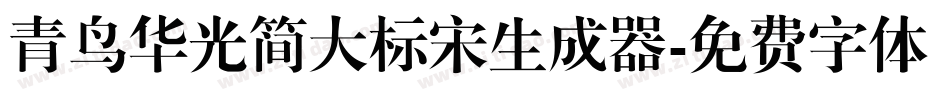 青鸟华光简大标宋生成器字体转换