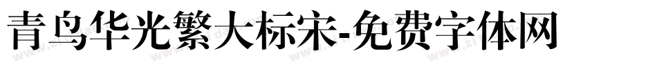 青鸟华光繁大标宋字体转换