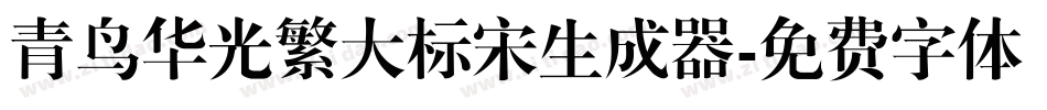 青鸟华光繁大标宋生成器字体转换