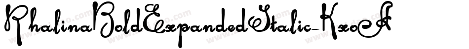 RhalinaBoldExpandedItalic-KxoA字体转换 RhalinaBoldExpandedItalic-KxoA字体转换
