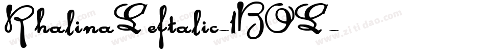 RhalinaLeftalic-1BOL字体转换