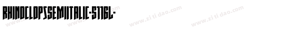 RhinoclopsSemiItalic-5116L字体转换