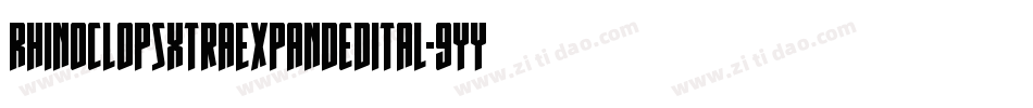 RhinoclopsXtraExpandedItal-9YYAZ字体转换