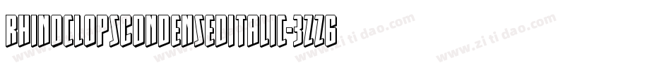 RhinoclopsCondensedItalic-3zz6G字体转换