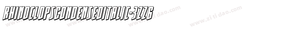 RhinoclopsCondensedItalic-3zz6G字体转换