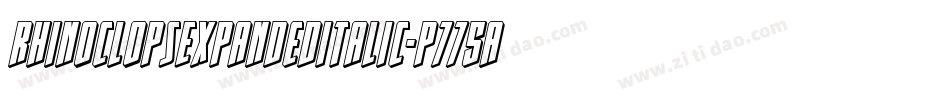 RhinoclopsExpandedItalic-p775a字体转换