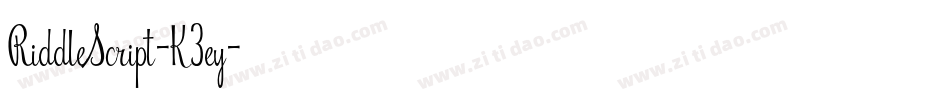 RiddleScript-K3ey字体转换