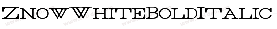 ZnowWhiteBoldItalic-nRLwV字体转换