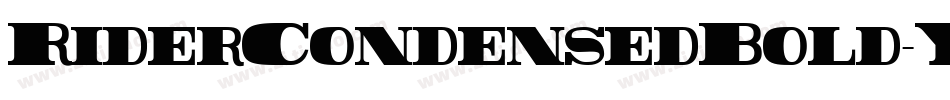 RiderCondensedBold-YVZL字体转换