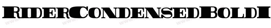 RiderCondensedBoldItalic-r06K字体转换