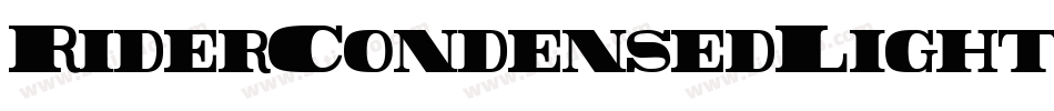 RiderCondensedLight-2naX字体转换