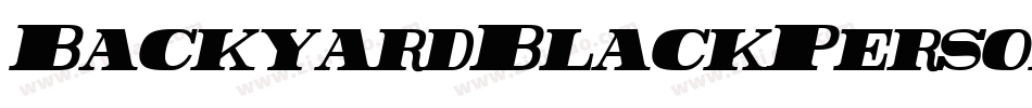 BackyardBlackPersonalItalic-rGqK字体转换