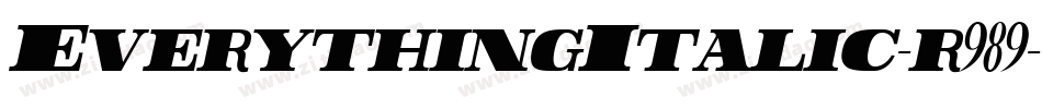 EverythingItalic-r989字体转换