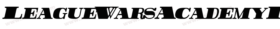 LeagueWarsAcademyItalic-R6KV字体转换