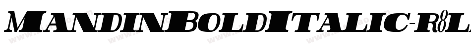 MandinBoldItalic-r8l7字体转换