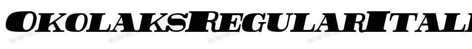 OkolaksRegularItalic-R0RA字体转换