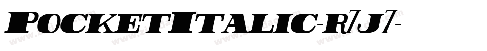 PocketItalic-r7j7字体转换