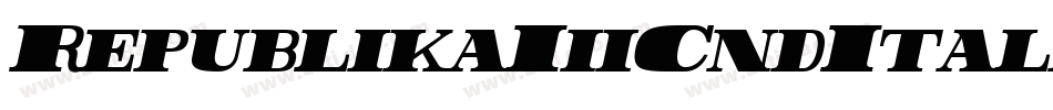 RepublikaIiiCndItalic-R5l字体转换