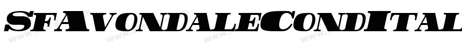 SfAvondaleCondItalic-R0zv字体转换