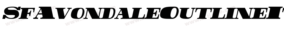 SfAvondaleOutlineItalic-r3V8字体转换 SfAvondaleOutlineItalic-r3V8字体转换