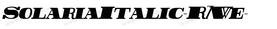 SolariaItalic-R7We字体转换