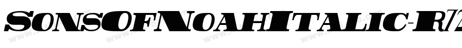 SonsOfNoahItalic-R72l字体转换