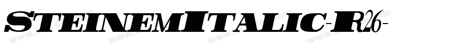 SteinemItalic-R26字体转换
