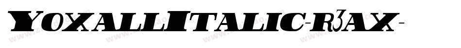 YoxallItalic-r3ax字体转换