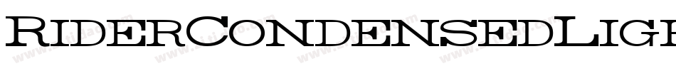 RiderCondensedLightItalic-vKzL字体转换