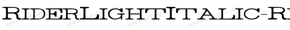 RiderLightItalic-Rn4E字体转换