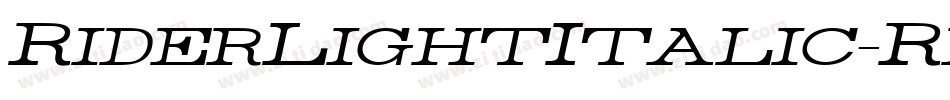 RiderLightItalic-Rn4E字体转换