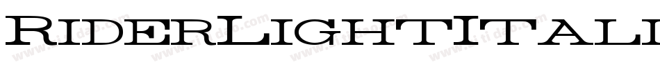 RiderLightItalic-Rn4E字体转换
