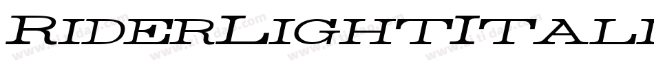 RiderLightItalic-Rn4E字体转换