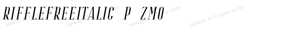 RiffleFreeItalic-p7ZmO字体转换