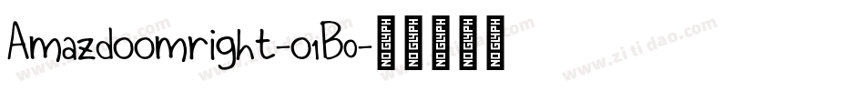 Amazdoomright-o1B0字体转换