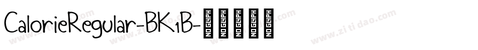 CalorieRegular-BK1B字体转换